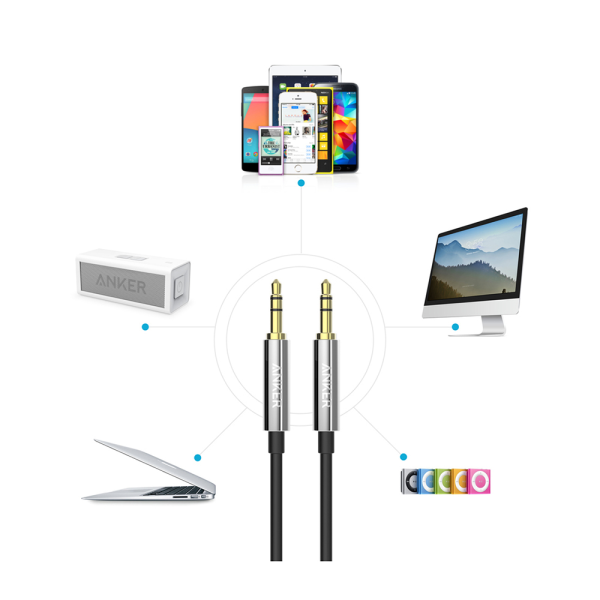کابل انکر Auxiliary Audio Cable طول ۱۲۰ سانتی متر | مدل A7123