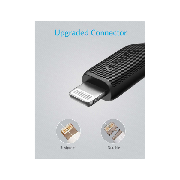 کابل انکر Powerline III – USB to Lightning طول ۹۰ سانتی متر | مدل A8812