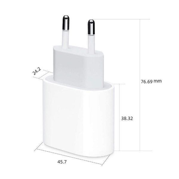 آداپتور 20W دو پین تایپ C اورجینال اپل 20W USB-C Power Adapter