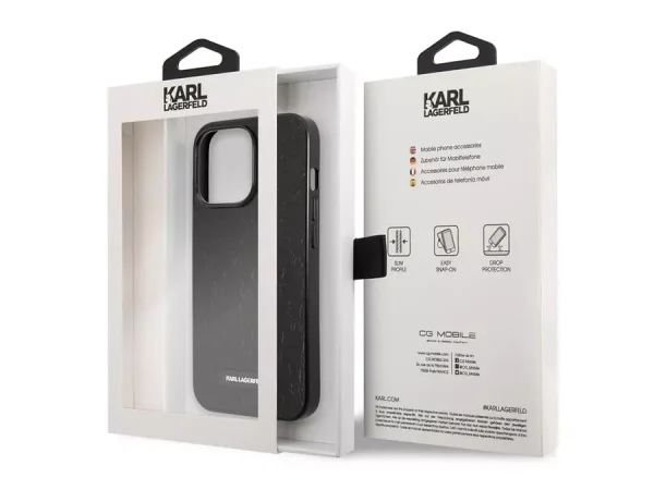 قاب مناسب آیفون 13 پرو Karl Lagerfeld مدل KLHCP13LKAMP1K