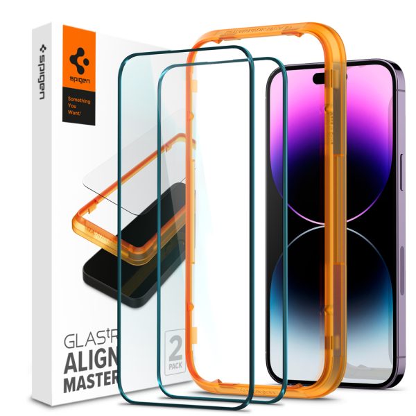 گلس اسپیگن مناسب برای آیفون 14 پرو مکس Spigen Screen Protector for iPhone 14 Pro Max مدل AGL05204