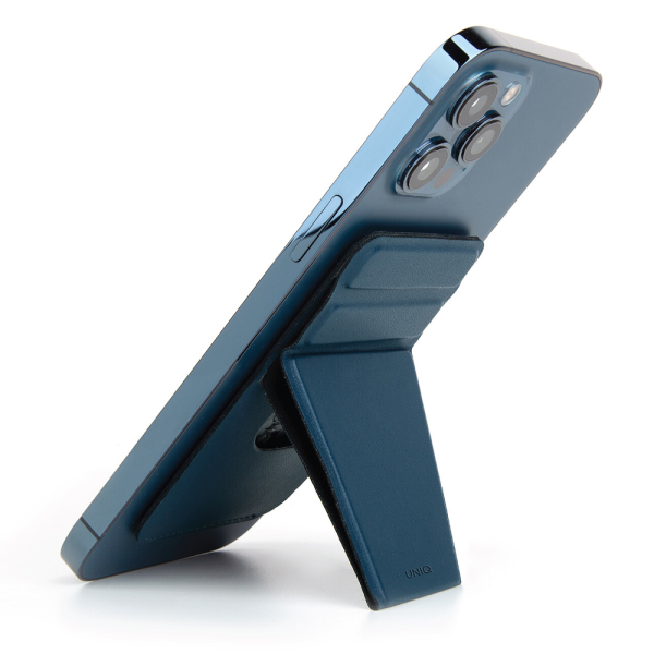 کیف کارت و استند مدل Uniq LYFT Phone Stand & Card Holder رنگ آبی - مدل UNIQ-MGSNAPONCH-LYFTBLU