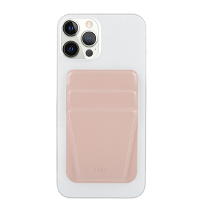 کیف کارت و استند مدل Uniq LYFT Phone Stand & Card Holder رنگ صورتی - مدل UNIQ-MGSNAPONCH-LYFTPNK