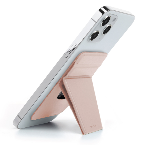کیف کارت و استند مدل Uniq LYFT Phone Stand & Card Holder رنگ صورتی - مدل UNIQ-MGSNAPONCH-LYFTPNK