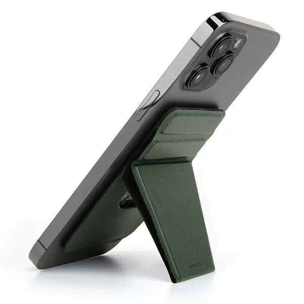 کیف کارت و استند مدل Uniq LYFT Phone Stand & Card Holder رنگ سبز - مدل UNIQ-MGSNAPONCH-LYFTGRN