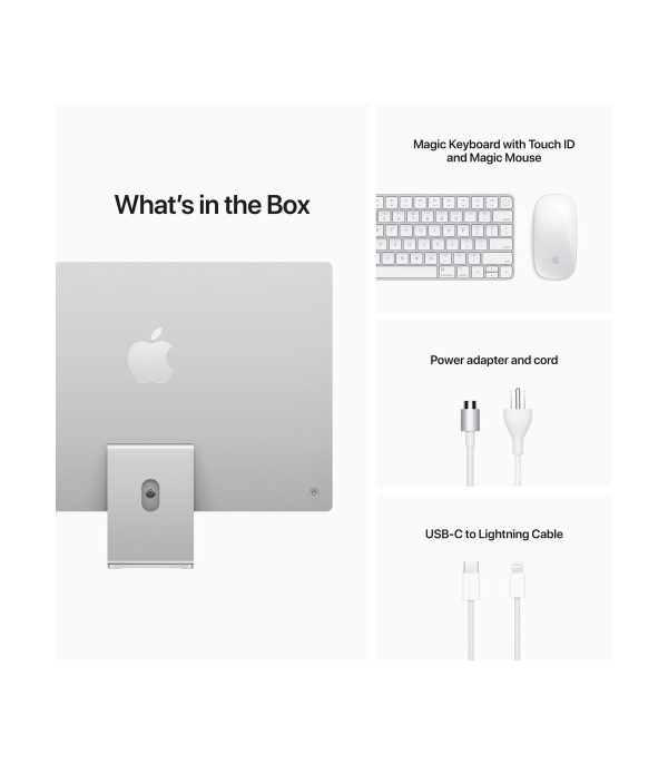 آی‌مک ۲۴ اینچ M1 8-8Core/512GB/16GB مدل Z12Q000NU - رنگ نقره‌ای