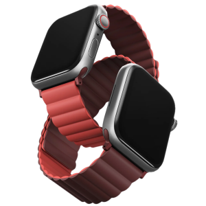 بند اپل واچ برند Uniq مدل Revix رنگ Maroon/Coral سایز 41-40-38 UNIQ-41MM-REVMRNCRL