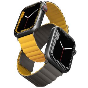بند اپل واچ برند Uniq مدل Revix رنگ Mustard/Khaki سایز 49-45-44-42 UNIQ-45MM-REVMUSKAK