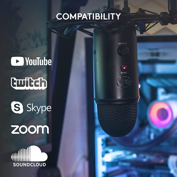 میکروفون یو اس بی کاندنسر حرفه ای Blue Yeti Blackout