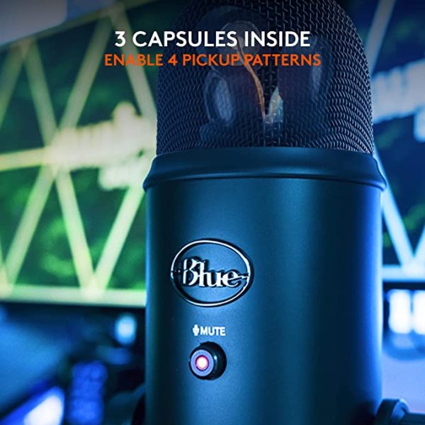 میکروفون یو اس بی کاندنسر حرفه ای Blue Yeti Blackout