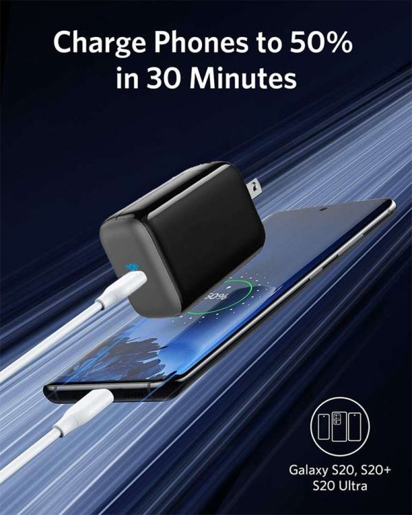 آداپتور شارژر لپتاپ انکر مدل power port III 65W pod با توان 65 وات | رنگ مشکی