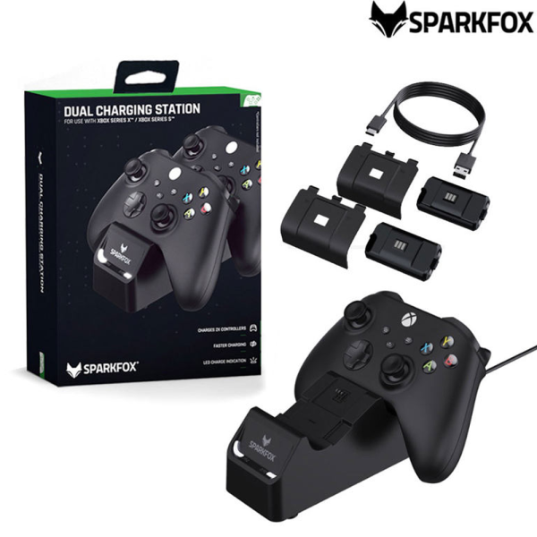 پایه شارژر اسپارک فاکس مدل W20X504 مناسب برای دسته بازی Xbox Series X / S | رنگ مشکی