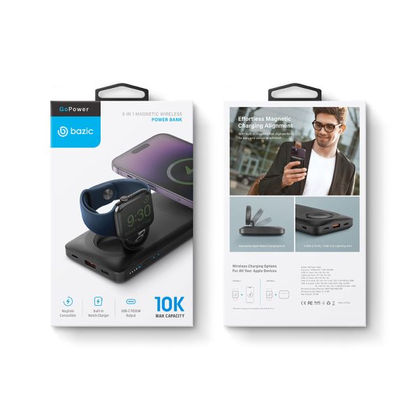 پاور بانک وایرلس بازیک مدل GoPower Mag PD10000mAh