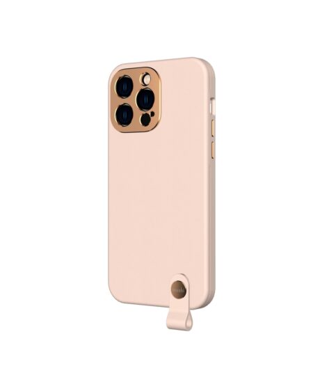 moshi altra slim hardshell case with strap iphone 14 pro max champagne pink