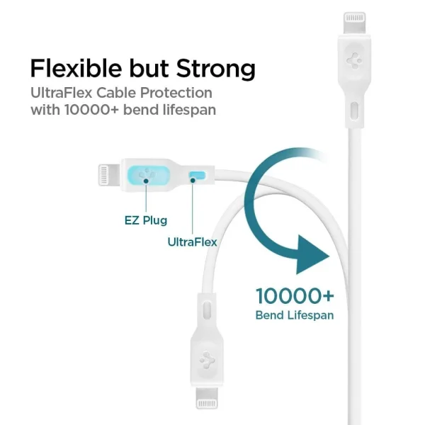 کابل USB-C به لایتنینگ اسپیگن مدل Spigen DuraSync USB C to Lightning | طول 1 متر