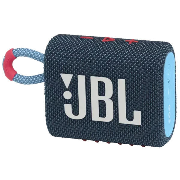 اسپیکر بلوتوثی قابل حمل جی بی ال مدل GO3 PORTABLE | رنگ آبی صورتی