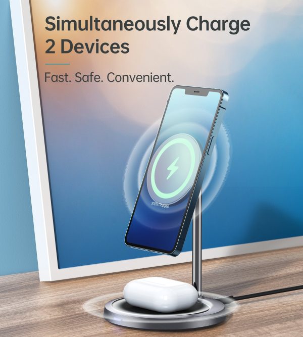 استند شارژر وایرلس CHOETECH چویتِک 15 وات Magsafe شارژ سریع مدل T575-F