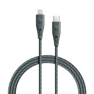 کابل تبدیل USB-C به لایتنینگ راوپاور مدل RP-CB1018 طول 2 متر | رنگ سبز