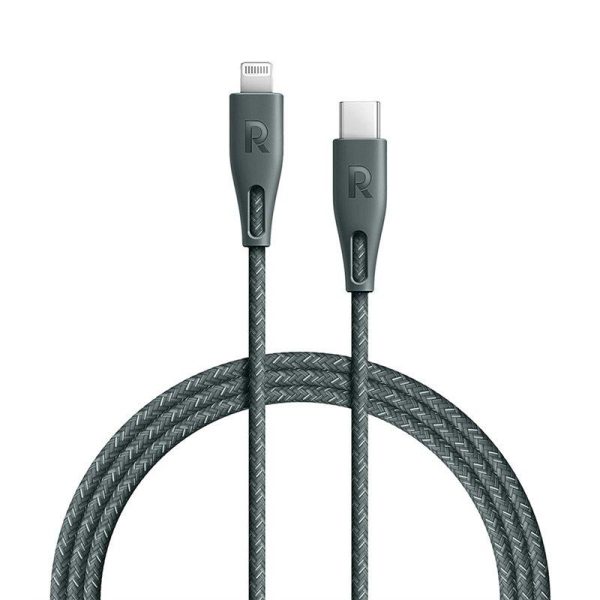 کابل تبدیل USB-C به لایتنینگ راوپاور مدل RP-CB1018 طول 2 متر | رنگ سبز