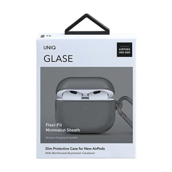 کیس ایرپاد ۳ یونیک مدل UNIQ Glase -شفاف دودی- GLSSMK