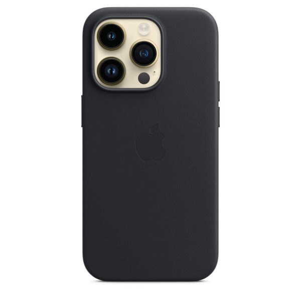 قاب چرم  اورجینال آیفون سری 14 Apple iPhone 14 Leather Case _ رنگ میدنایت