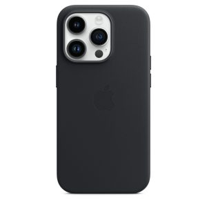قاب چرم  اورجینال آیفون سری 14 Apple iPhone 14 Leather Case _ رنگ میدنایت