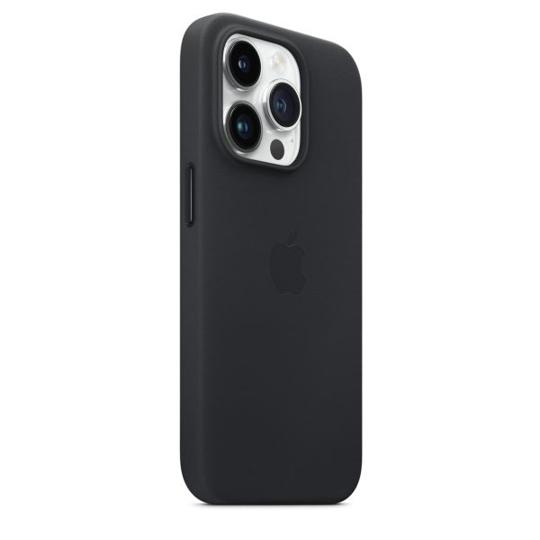 قاب چرم  اورجینال آیفون سری 14 Apple iPhone 14 Leather Case _ رنگ میدنایت