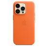 قاب چرم  اورجینال آیفون سری 14 Apple iPhone 14 Leather Case _ رنگ نارنجی