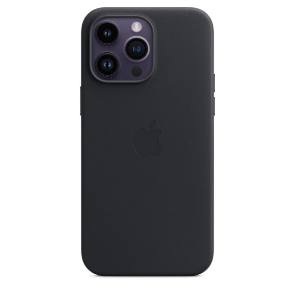 قاب چرم  اورجینال آیفون سری 14 Apple iPhone 14 Leather Case _ رنگ میدنایت