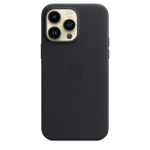 قاب چرم  اورجینال آیفون سری 14 Apple iPhone 14 Leather Case _ رنگ میدنایت