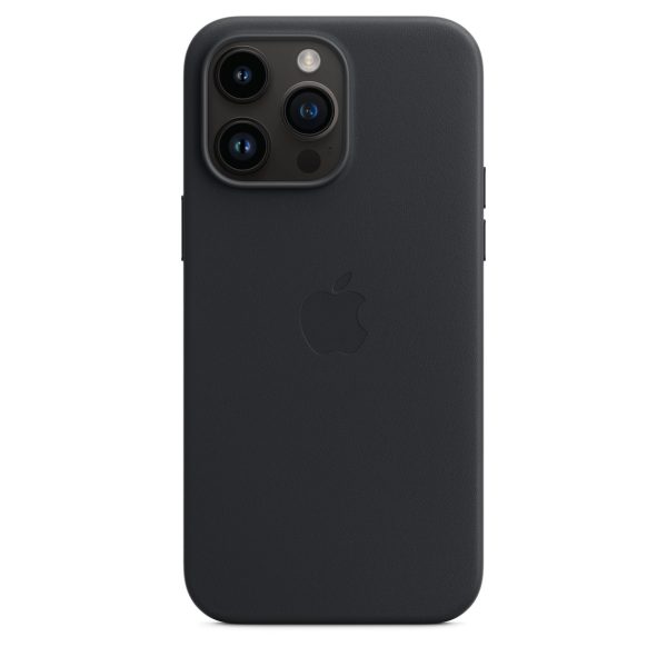 قاب چرم  اورجینال آیفون سری 14 Apple iPhone 14 Leather Case _ رنگ میدنایت