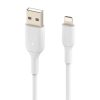 کابل شارژ لایتنینگ به A-USB / بسته بندی ۲ عددی بلکین مدل CAA001bt1MWH2PK | رنگ سفید