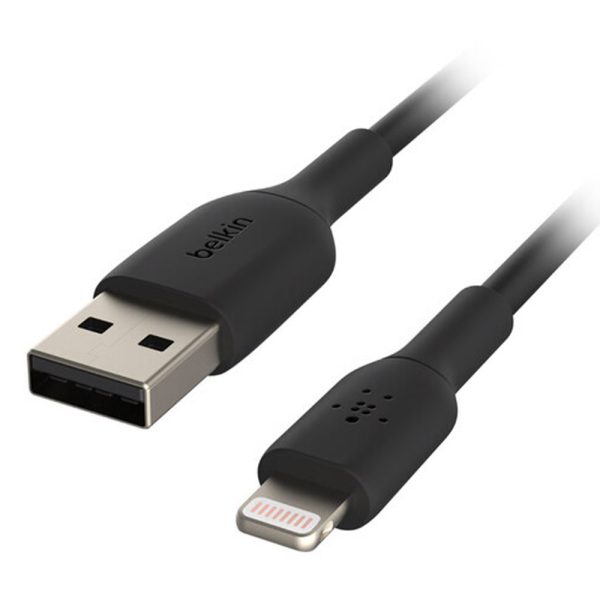 کابل شارژ لایتنینگ به A-USB / بسته بندی ۲ عددی بلکین مدل CAA001bt1MBK2PK | رنگ مشکی