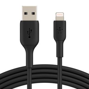 کابل شارژ لایتنینگ به A-USB / بسته بندی ۲ عددی بلکین مدل CAA001bt1MBK2PK | رنگ مشکی