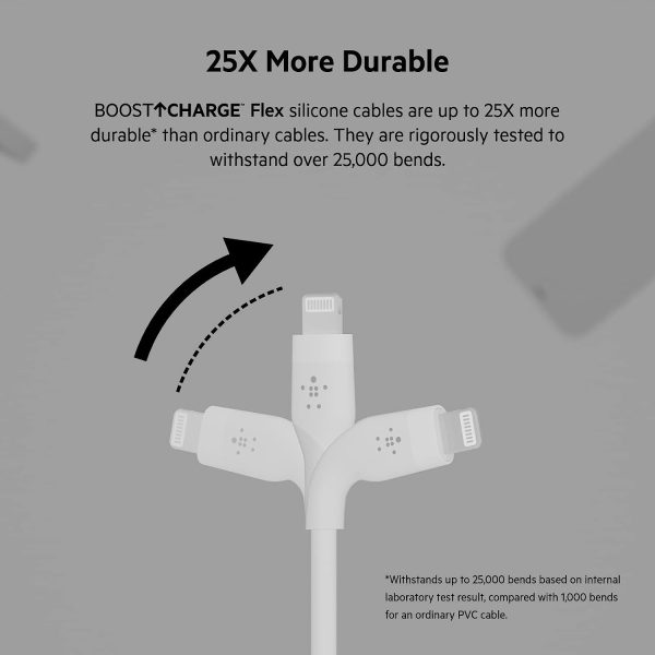 کابل تبدیل USB به لایتنینگ بلکین مدل CAA008bt1MWH | طول 1 متر