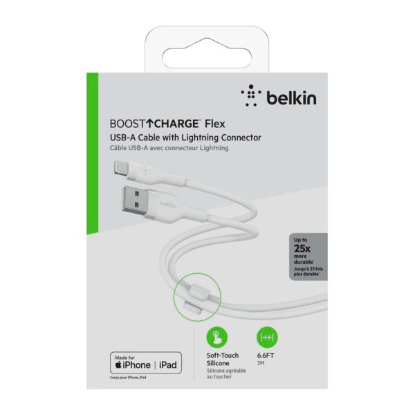 کابل تبدیل USB به لایتنینگ بلکین مدل CAA008bt1MWH | طول 1 متر