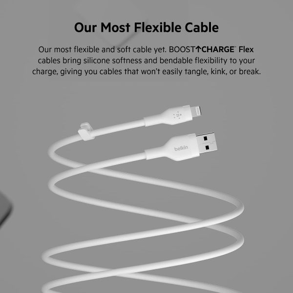 کابل تبدیل USB به لایتنینگ بلکین مدل CAA008bt1MWH | طول 1 متر
