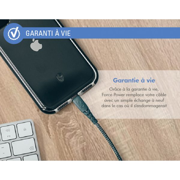 کابل تبدیل USB-C به لایتنینگ فورس مدل FPCBLMFIC1.2MG Ultra-reinforced Cable طول 1.2 متر