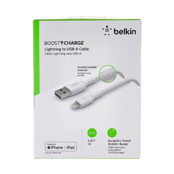 کابل لایتنینگ به USB-A بلکین مدل CAA002bt1MWH طول 1 متر