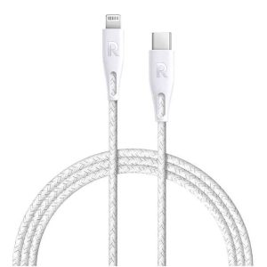 کابل تبدیل USB-C به لایتنینگ راوپاور مدل RP-CB1018 طول 2 متر | رنگ سفید
