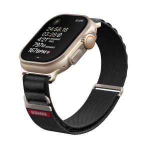 بند  اپل واچ 49mm برند اسکین آرما مدل SkinArma Kobu Nylon Strap for Apple Watch Ultra 49mm (Black)