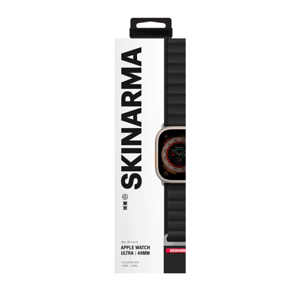 بند  اپل واچ 49mm برند اسکین آرما مدل SkinArma Kobu Nylon Strap for Apple Watch Ultra 49mm (Black)