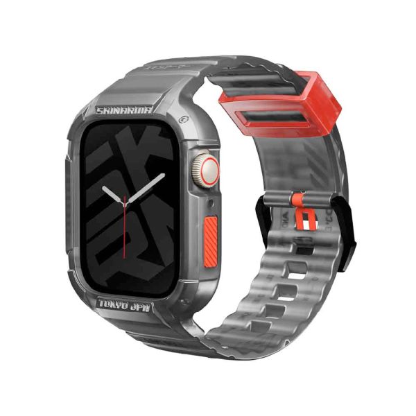 بند و کاور اپل واچ ۴۴/۴۵mm برند اسکین آرما مدل SKINARMA SAIDO Apple Watch Case and Strap Set 45-44mm
