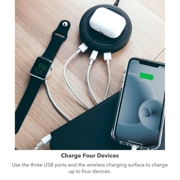 شارژر بی‌سیم موفی مدل Mophie Wireless Charging Hub-مشکی