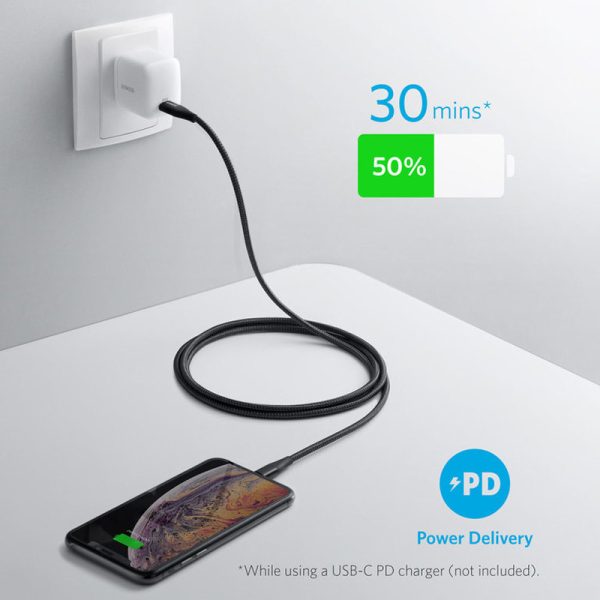کابل انکر Powerline + II USB-C to Lightning طول 180 سانتی متر | مدل A8653