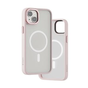 کیس مگ سیف لولو مدل Levelo Kayo مناسب iPhone 13/14-مات شفاف صورتی