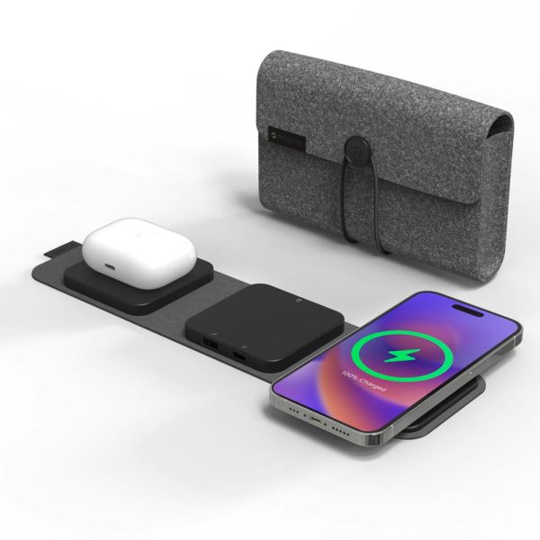 شارژر بی‌سیم دوگانه موفی مدل Mophie Snap+ Multi-Device Travel Charger