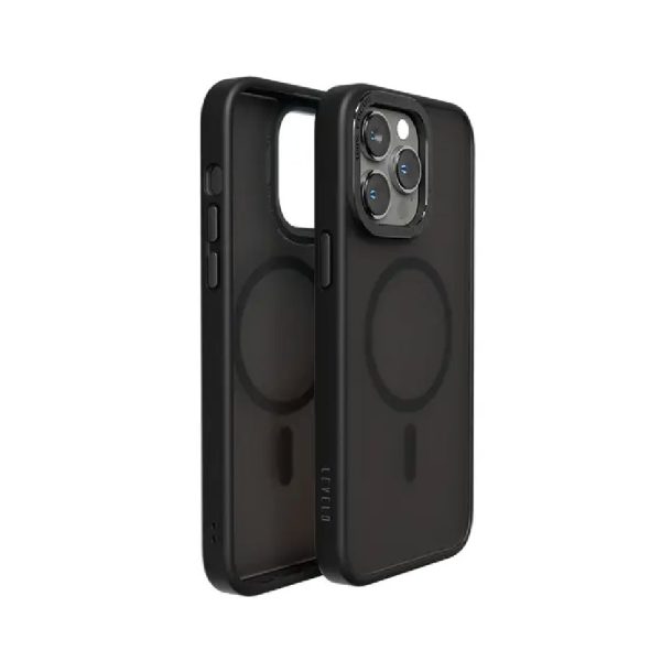 کیس مگ سیف لولو مدل Levelo Kayo مناسب  iPhone 14promax-مات شفاف مشکی