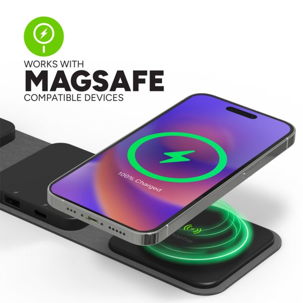 شارژر بی‌سیم دوگانه موفی مدل Mophie Snap+ Multi-Device Travel Charger