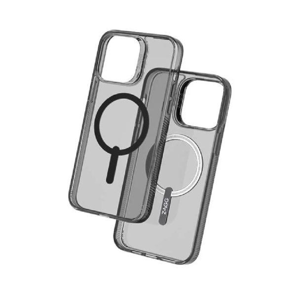 کیس مگ‌سیف زگ مدل ZAGG Smoky Gray Snap Case مناسب iPhone ۱۵ Pro-دودی
